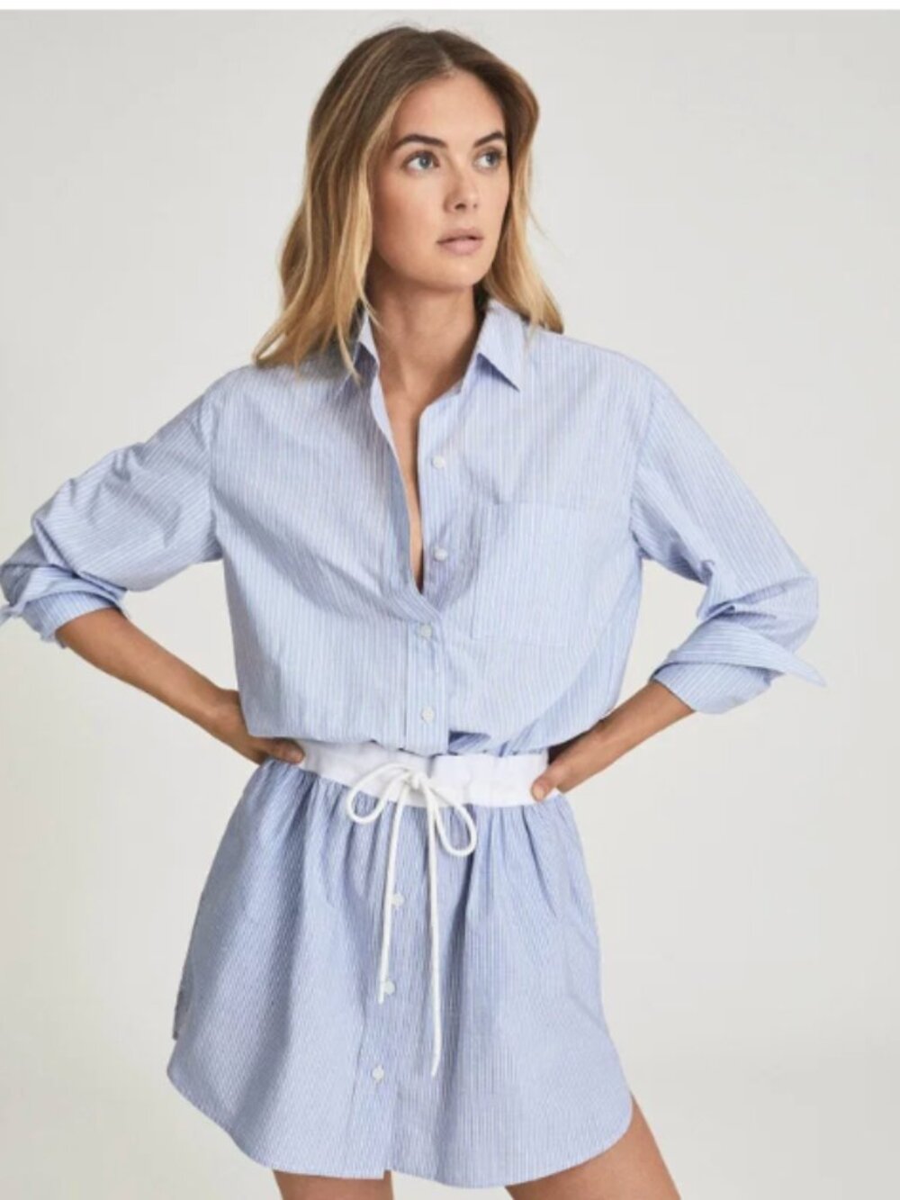 Reiss Mia Striped Shirt Dress Size 2